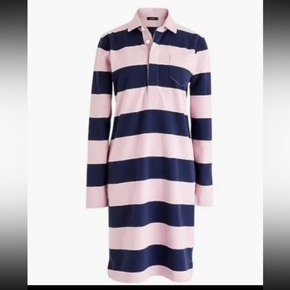 NWT J Crew Forever 1984 Rugby Shirt Dress